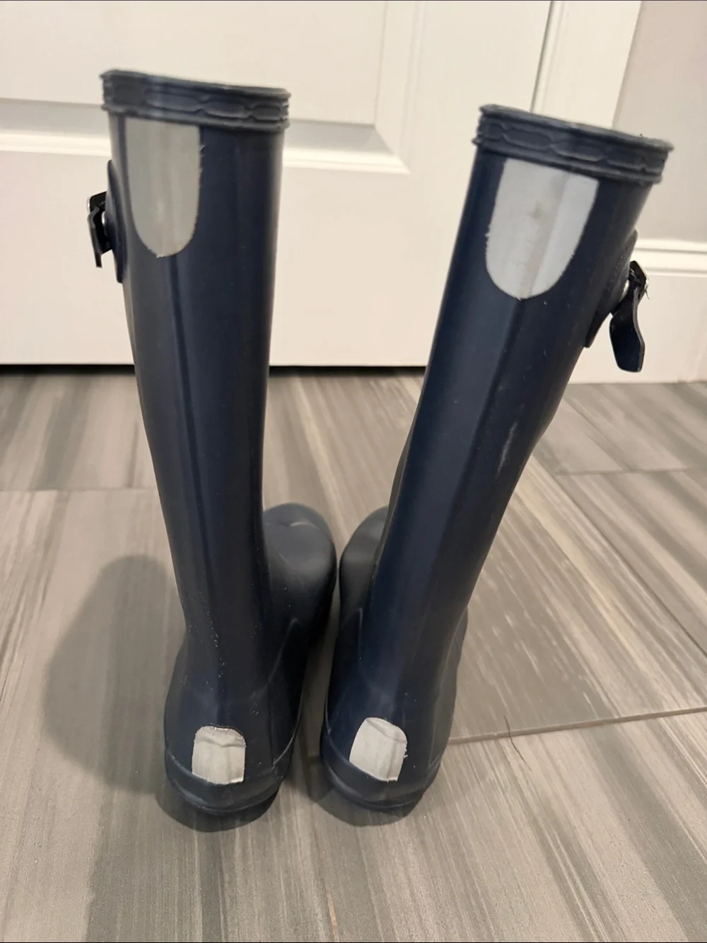 Hunter Kids Navy Tall Rain Boots